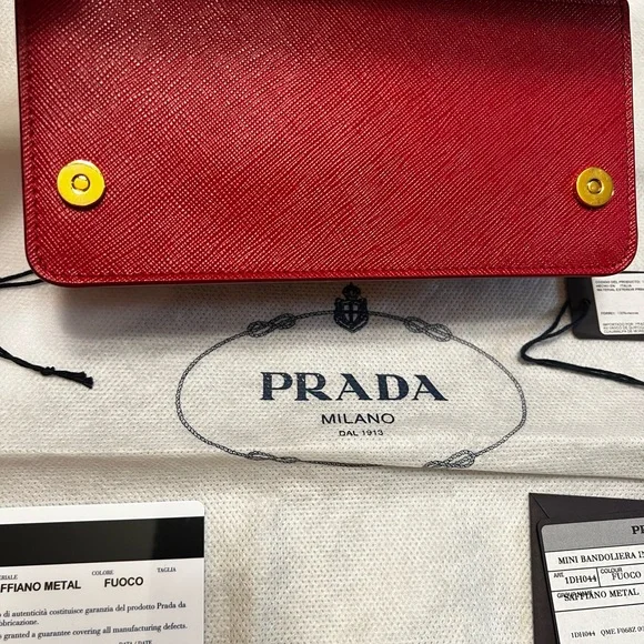 ONE OF A KIND - PRADA Mini Wallet Bag, Fiery Red - Picture 12 of 14